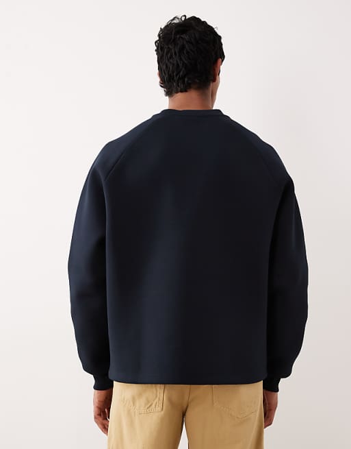 ASOS DESIGN Heavyweight Sweatshirt In Navy