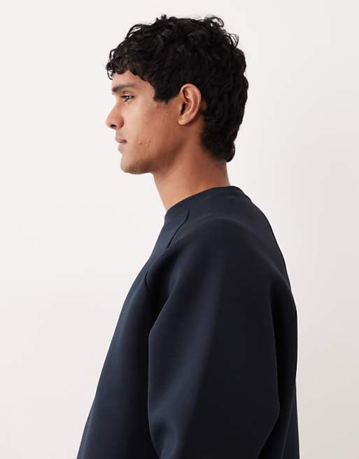 ASOS DESIGN Heavyweight Sweatshirt In Navy