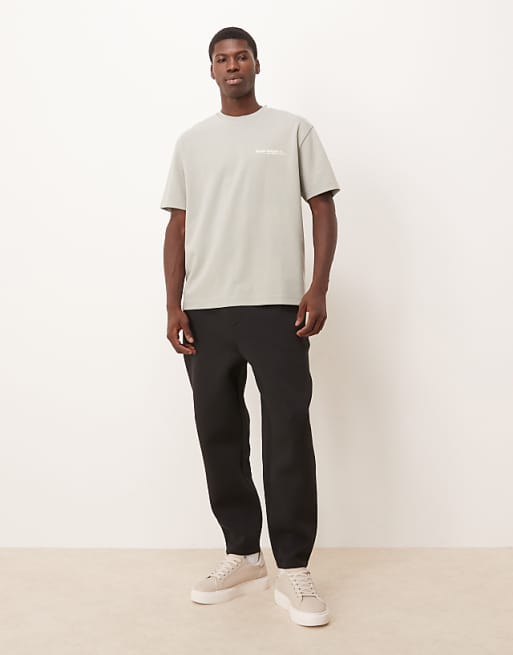 ASOS DESIGN Heavyweight Tapered Jogger In Scuba-style Fabric In Black