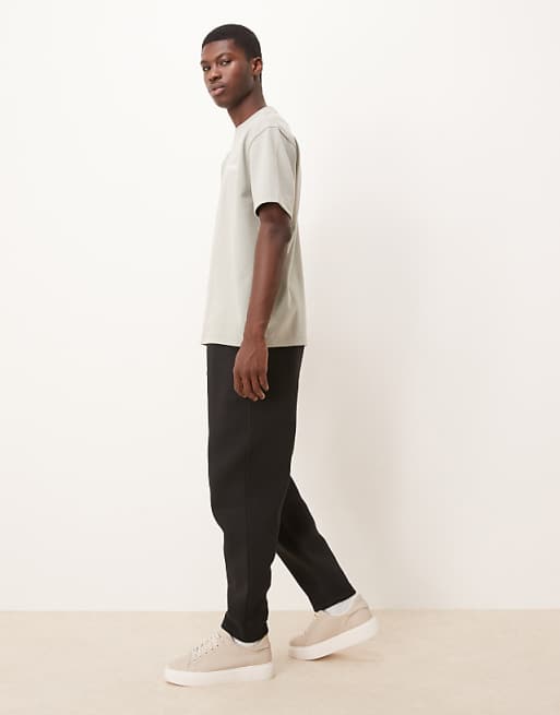 ASOS DESIGN Heavyweight Tapered Jogger In Scuba-style Fabric In Black