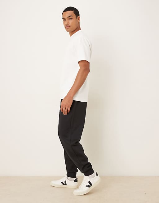 ASOS DESIGN Heavyweight Tapered Jogger In Scuba-style Fabric In Black