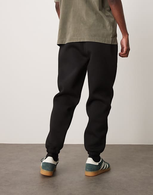ASOS DESIGN Heavyweight Tapered Jogger In Scuba-style Fabric In Black