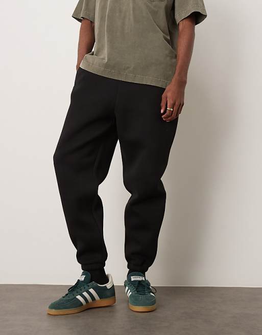 ASOS DESIGN Heavyweight Tapered Jogger In Scuba-style Fabric In Black