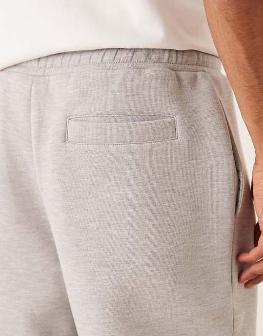 ASOS DESIGN Heavyweight Tapered Jogger In Scuba-style Fabric In Grey Marl