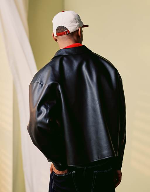 ASOS DESIGN Jacket In Faux Leather In Black