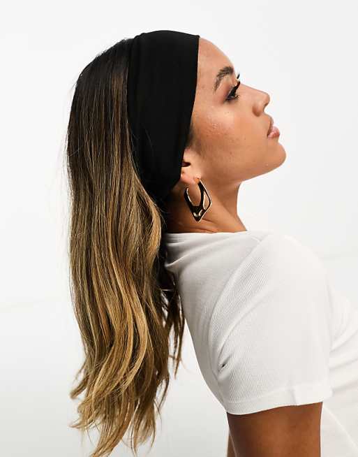 ASOS DESIGN Jersey Headband In Black