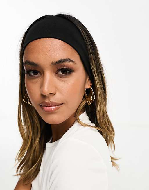 ASOS DESIGN Jersey Headband In Black
