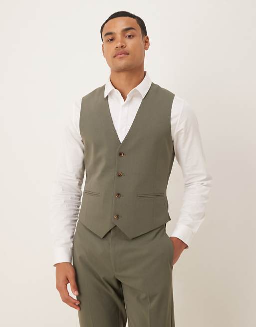 ASOS DESIGN Khaki Skinny Fit Suit