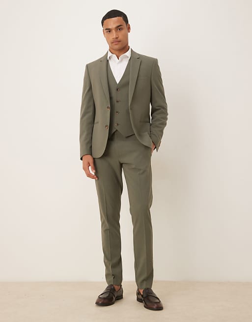 ASOS DESIGN khaki skinny fit suit