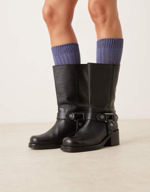ASOS DESIGN Knitted Socks In Mixed Brown And Light Blue Yarn