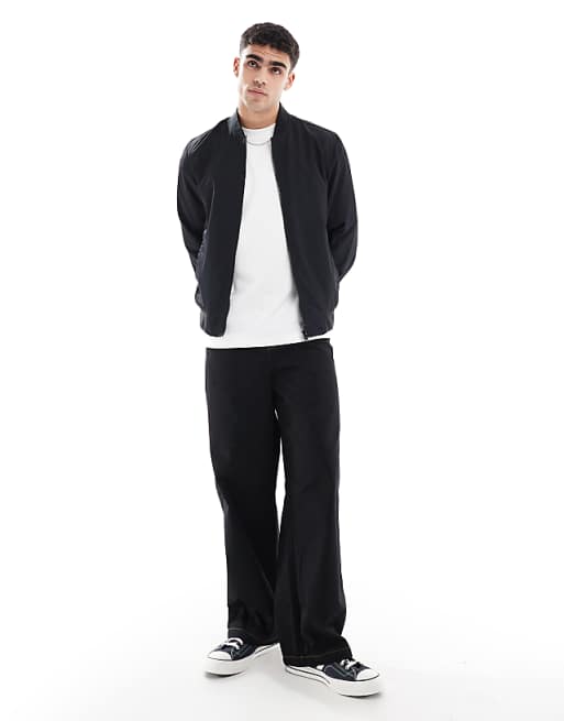 ASOS DESIGN Lightweight Bomber Jacket In Black