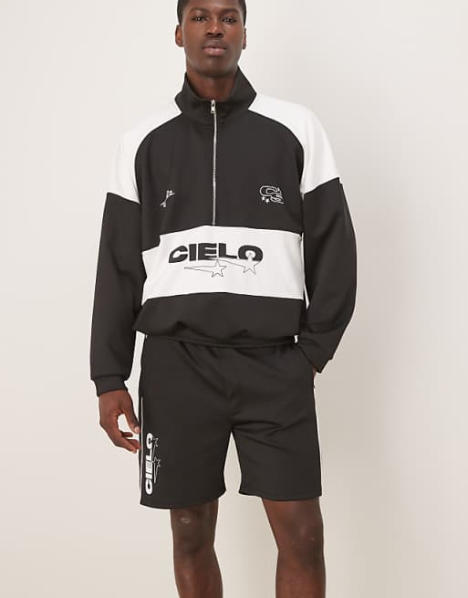 ASOS DESIGN linen look co ord in black