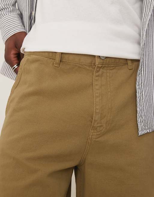 ASOS DESIGN Long Length Shorts In Olive Green