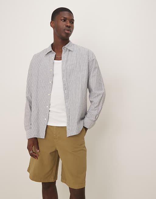 ASOS DESIGN Long Length Shorts In Olive Green