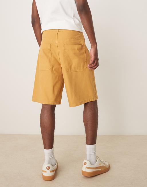 ASOS DESIGN Long Length Shorts In Tan