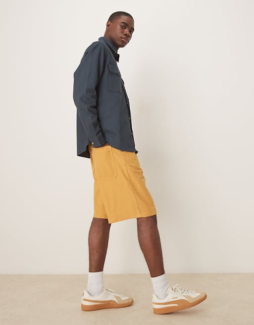 ASOS DESIGN long length shorts in tan