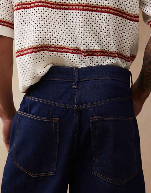 ASOS DESIGN Longer Length Denim Jort In Indigo