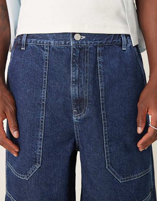 ASOS DESIGN Longer Length Denim Jort In Raw Wash