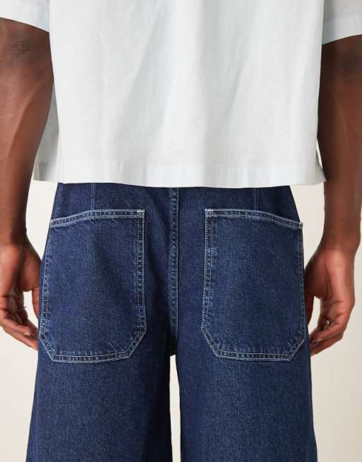 ASOS DESIGN Longer Length Denim Jort In Raw Wash