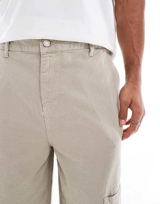 ASOS DESIGN Longer Length Pull On Cargo Shorts In Grey