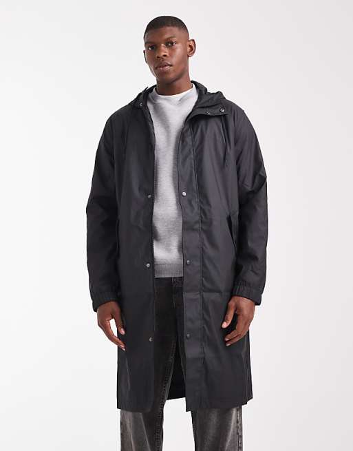 ASOS DESIGN Longline Windbreaker In Black