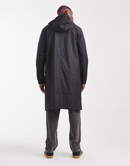 ASOS DESIGN Longline Windbreaker In Black