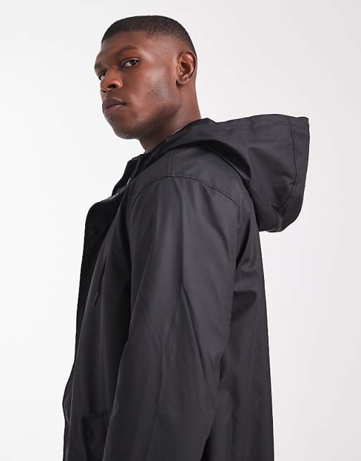 ASOS DESIGN Longline Windbreaker In Black