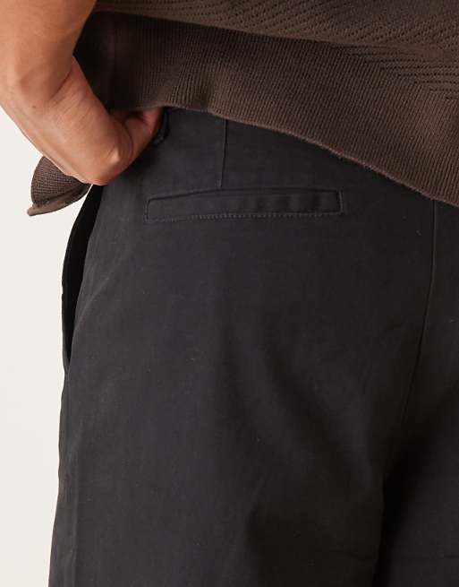 ASOS DESIGN Loose Chinos In Black