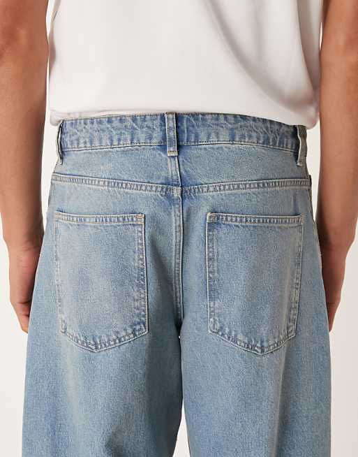 ASOS DESIGN Loose Straight Dirty Midwash Jean