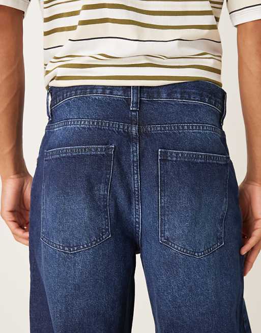 ASOS DESIGN Loose Straight Jean In Dark Rinse Wash