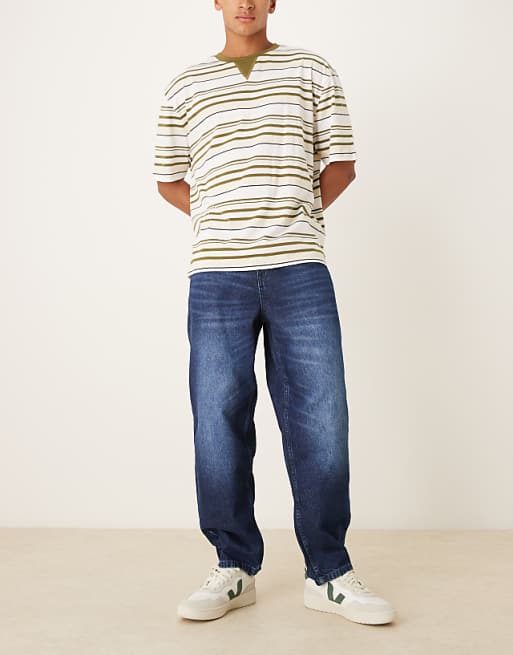 ASOS DESIGN loose straight jean in dark rinse wash