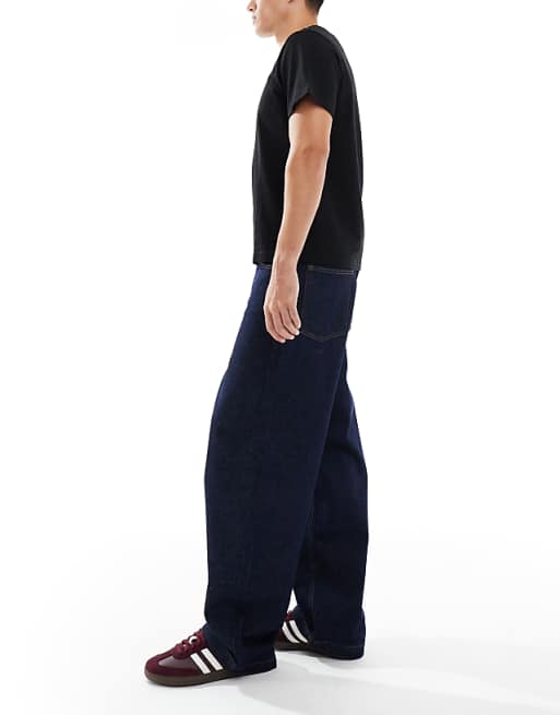 ASOS DESIGN Loose Straight Jeans In Raw Wash