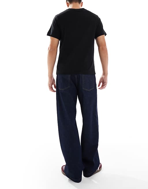 ASOS DESIGN Loose Straight Jeans In Raw Wash