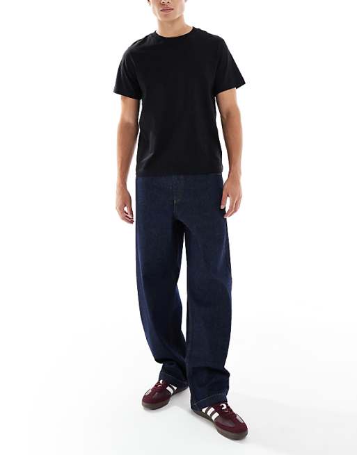 ASOS DESIGN loose straight jeans in raw wash