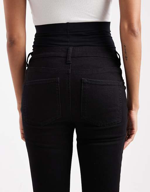 ASOS DESIGN Maternity Skinny Jean With Over Bump In Black