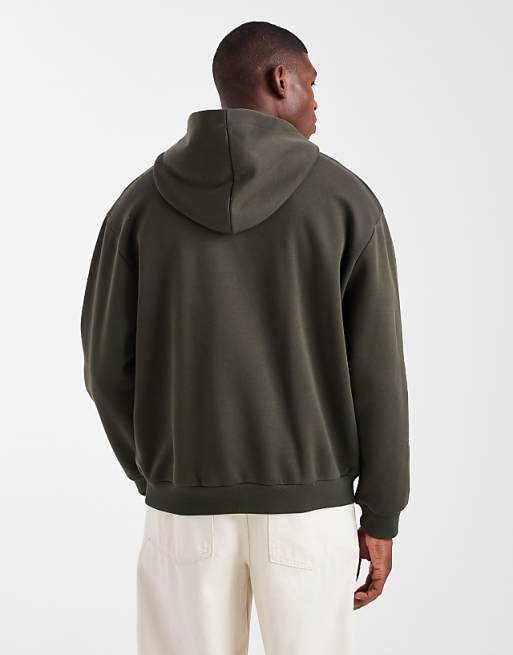 ASOS DESIGN Overized Hoodie With Sports Print In Green - DGREEN