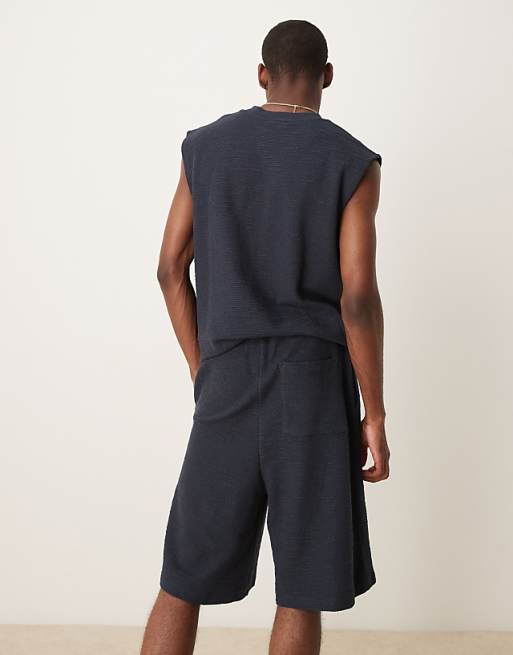 ASOS DESIGN Oversized Bermuda Shorts In Navy