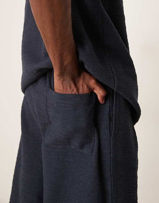 ASOS DESIGN Oversized Bermuda Shorts In Navy