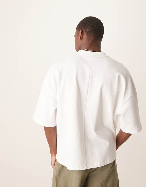 ASOS DESIGN Oversized Boxy Printed T-shirt In White