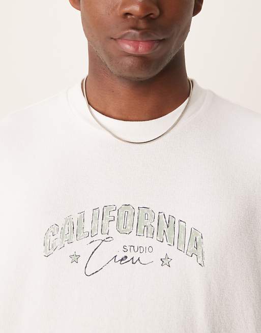 ASOS DESIGN Oversized Boxy Printed T-shirt In White