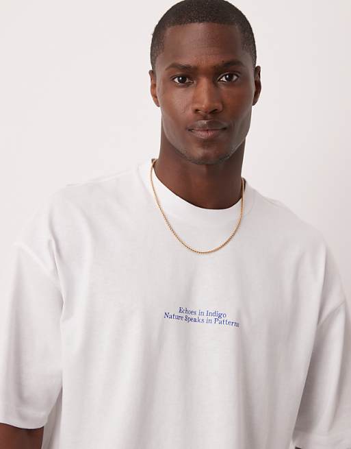 ASOS DESIGN Oversized Boxy T-shirt With Placement Print In White
