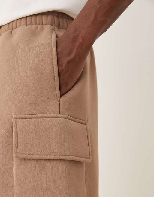 ASOS DESIGN Oversized Cargo Short In Beige