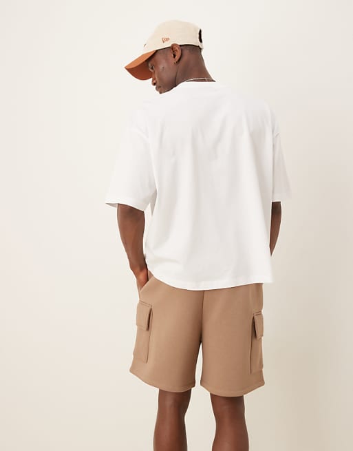 ASOS DESIGN Oversized Cargo Short In Beige