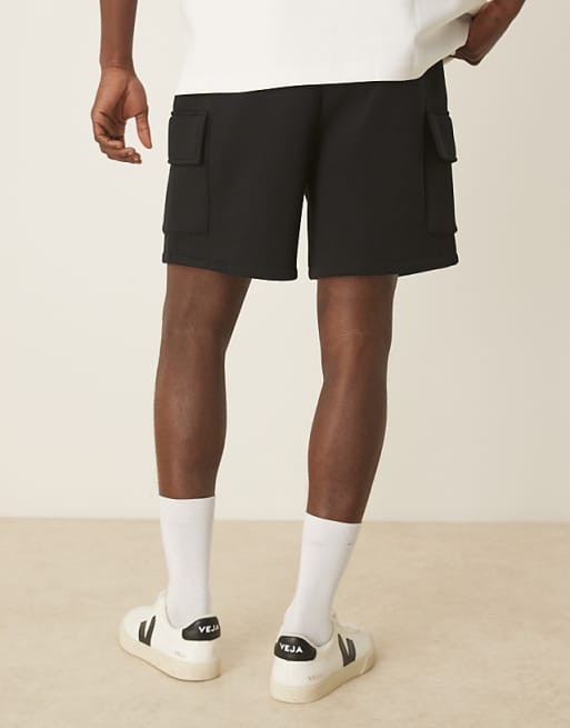 ASOS DESIGN Oversized Cargo Short In Black