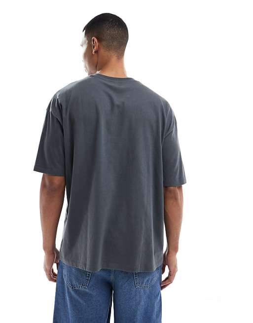 ASOS DESIGN Oversized Graphic T-shirt In Washed Black