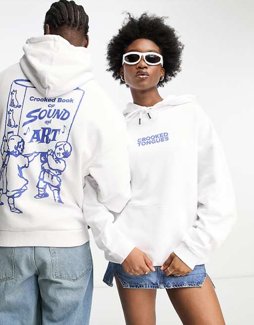 ASOS DESIGN oversized hoodie in white