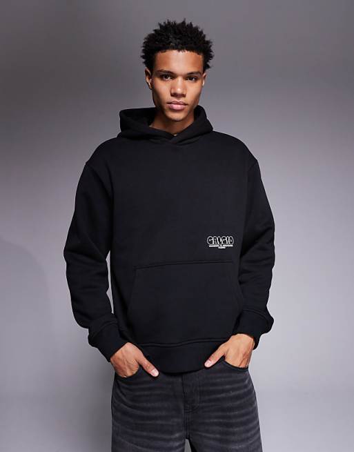 ASOS DESIGN Oversized Hoodie With Bubble Print In Black