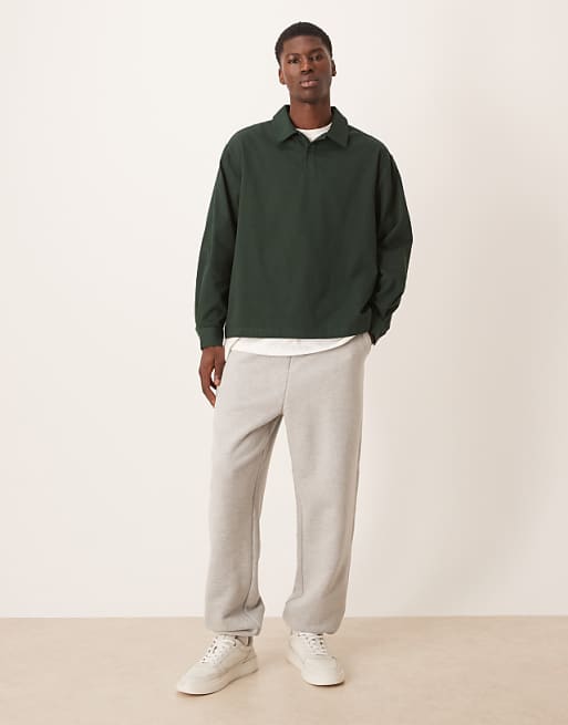 ASOS DESIGN Oversized Overhead Shirt In Green Twill