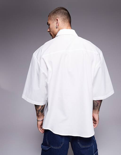 ASOS DESIGN Oversized Poplin Shirt In White