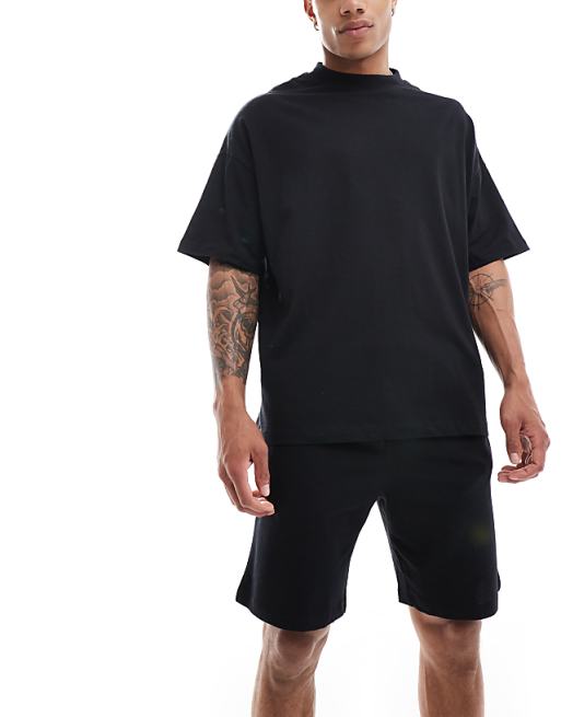 ASOS DESIGN oversized pyjama sets in black